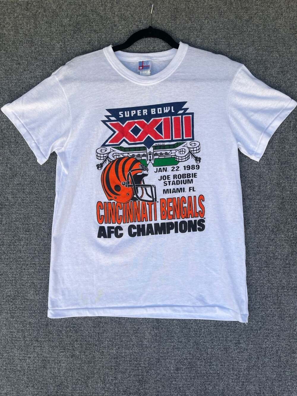 Vintage 1989 Super Bowl XXIII Cincinnati Bengals AFC Champions T-Shirt